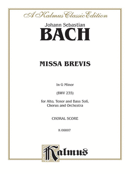 Missa Brevis in G Minor