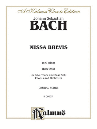 Book cover for Missa Brevis in G Minor