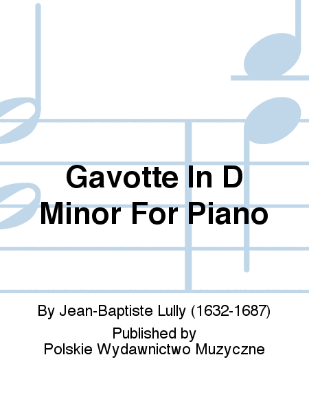 Gavotte In D Minor For Piano