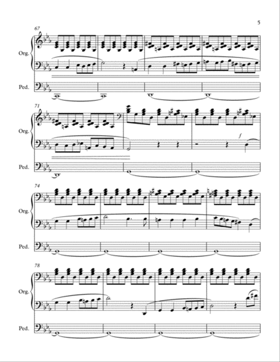 Folk Hymn Fantasia on Lord of the Dance Organ Solo scores gallery preview page 5