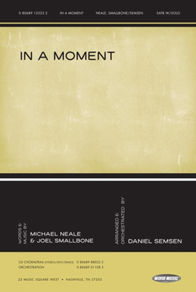 Book cover for In A Moment - CD ChoralTrax