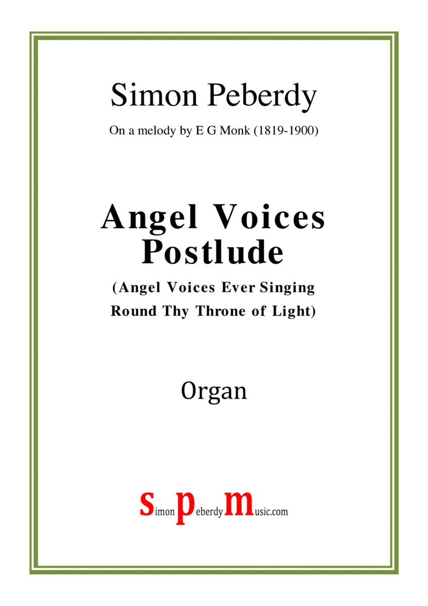 Organ Angel Voices Postlude (on the tune of the hymn Angel Voices Ever Singing) image number null