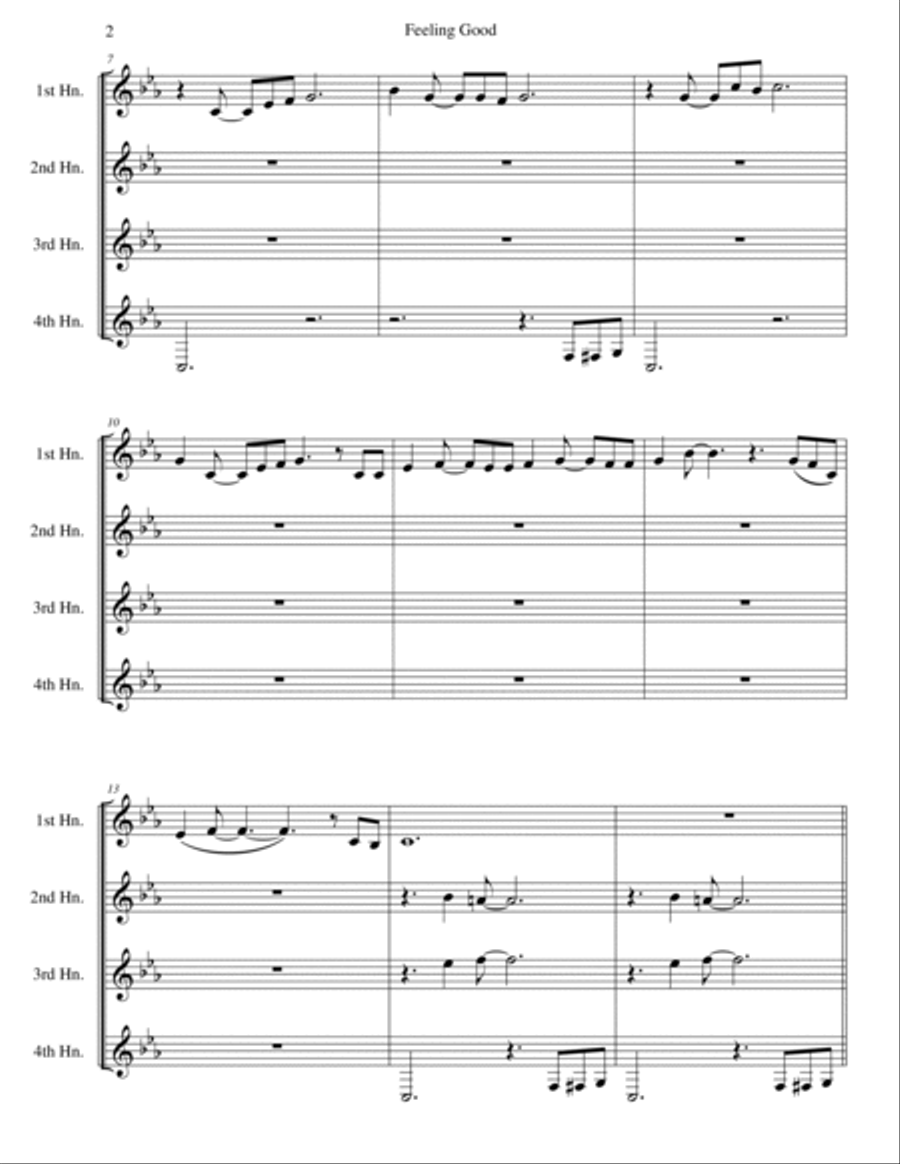 Feeling Good Brass Quartet scores gallery preview page 2