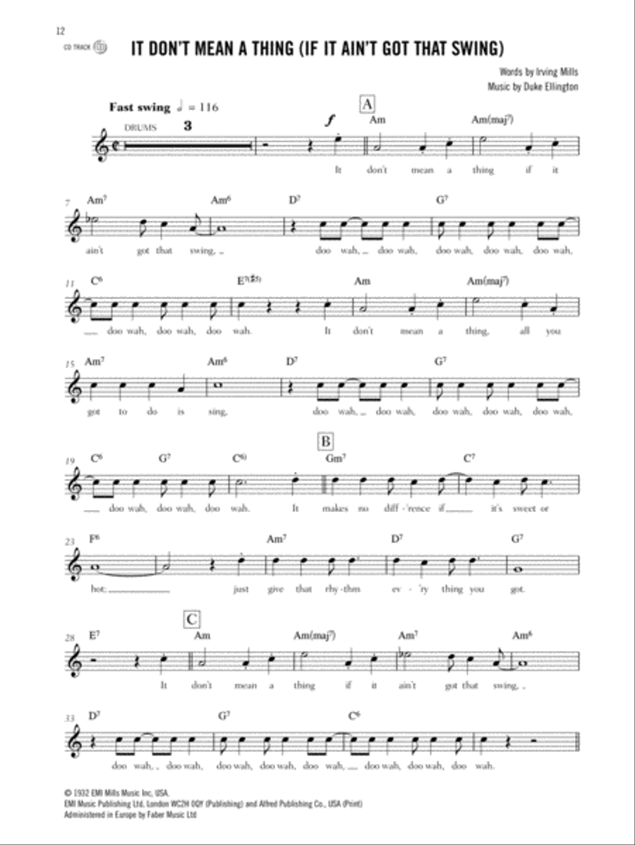 Authentic Jazz Play-Along -- It Don't Mean a Thing Trumpet Solo scores gallery preview page 3