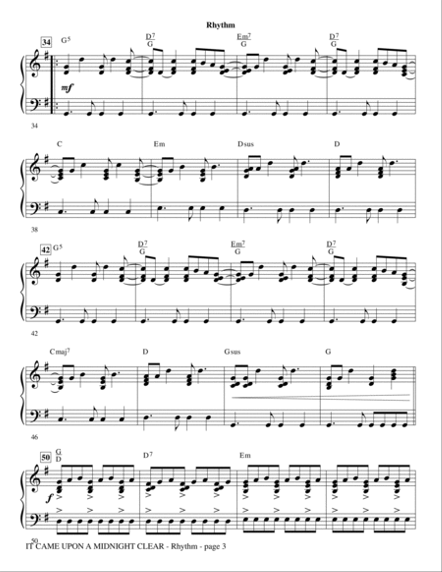 It Came Upon A Midnight Clear - Rhythm Choir scores gallery preview page 3