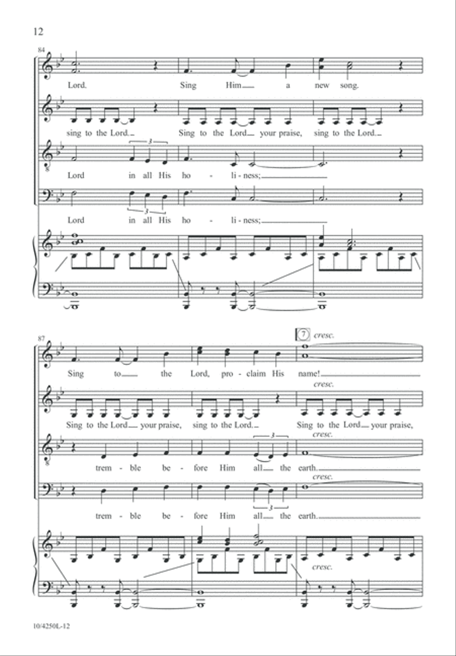 Psalm 98 4-Part scores gallery preview page 12