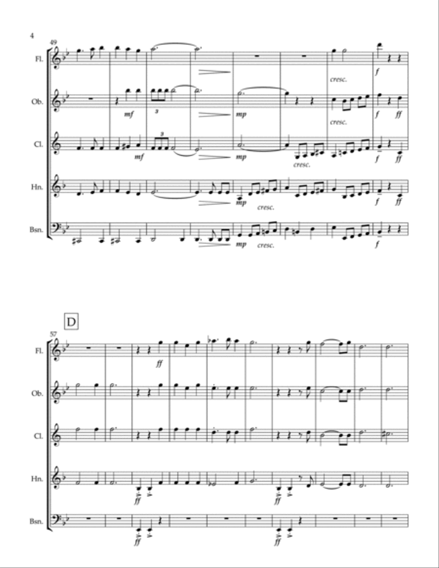 The Book Of Boba Fett Main Title Theme Woodwind Quintet scores gallery preview page 4