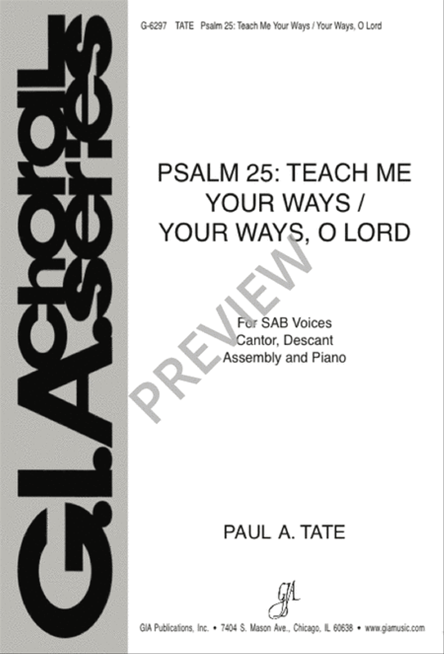 Psalm 25: Teach Me Your Ways / Your Ways, O Lord 3-Part scores gallery preview page 2