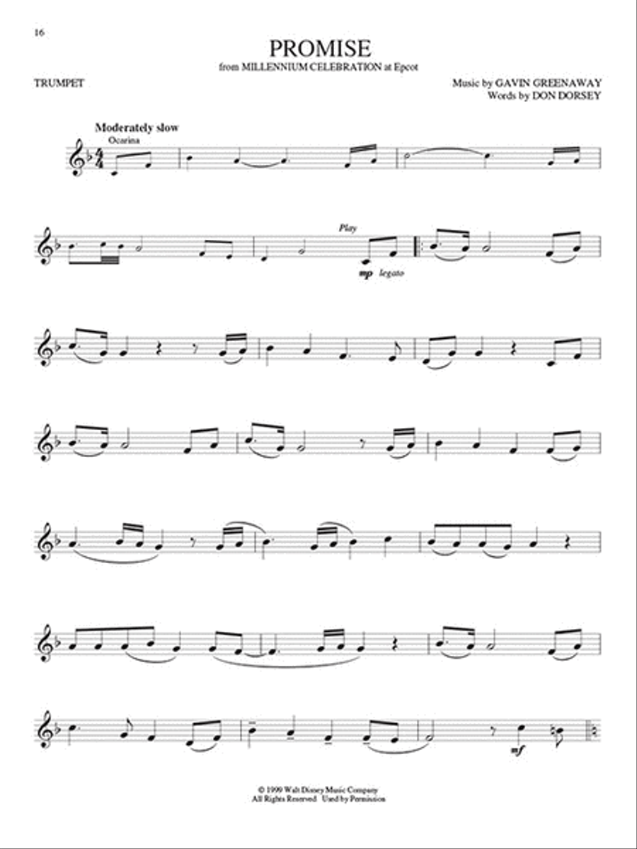 Disney Greats - Trumpet Trumpet Solo scores gallery preview page 5