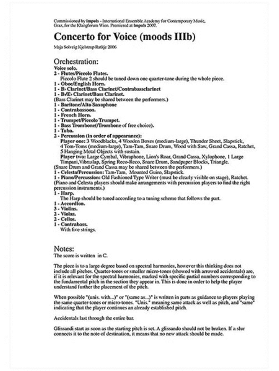 Concerto for Voice (moods IIIb) Voice scores gallery preview page 2