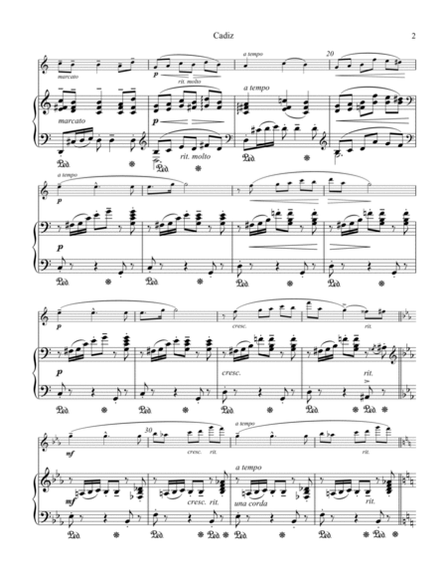 Cadiz Op. 47 No. 4 for flute (violin) and piano (C major) image number null