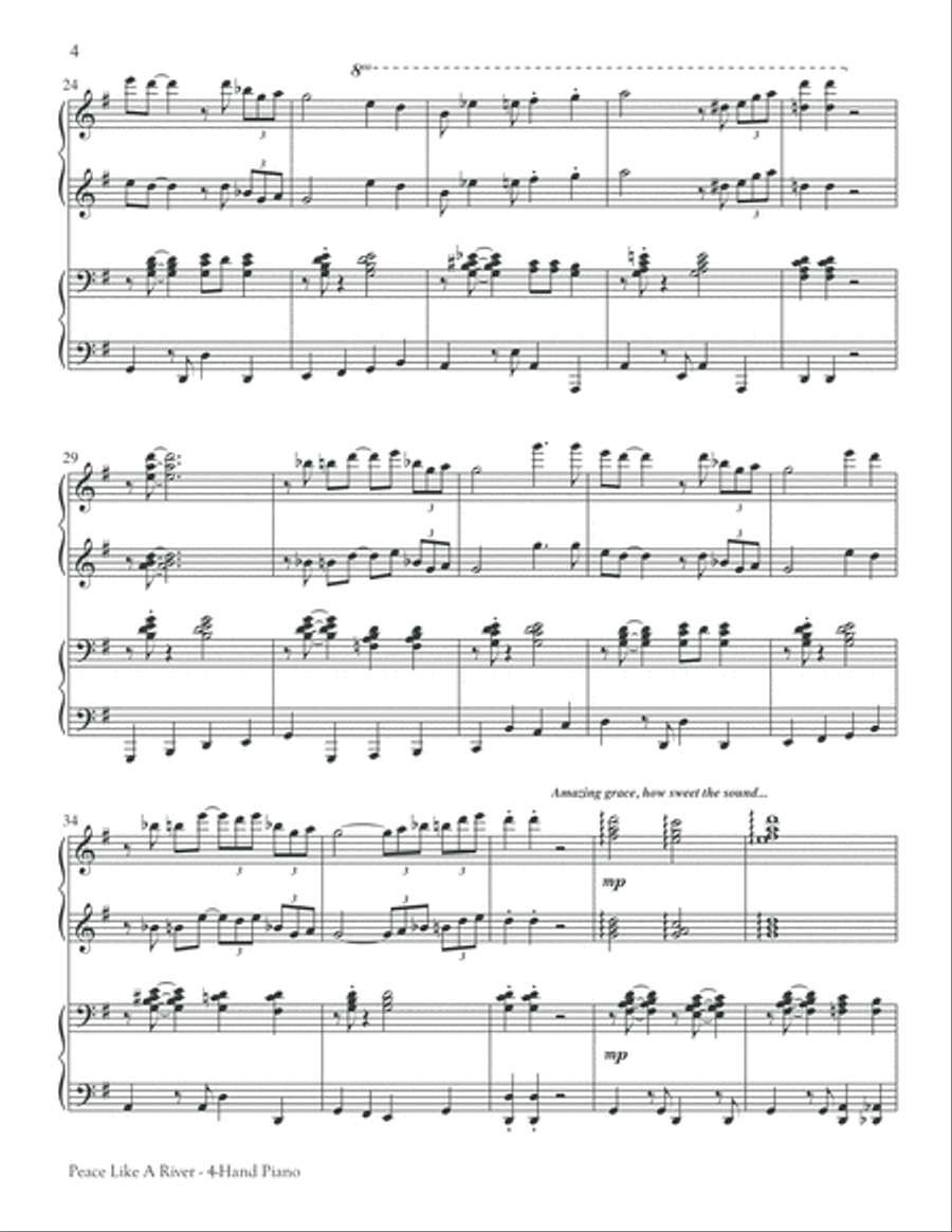 Peace Like a River Choir scores gallery preview page 4