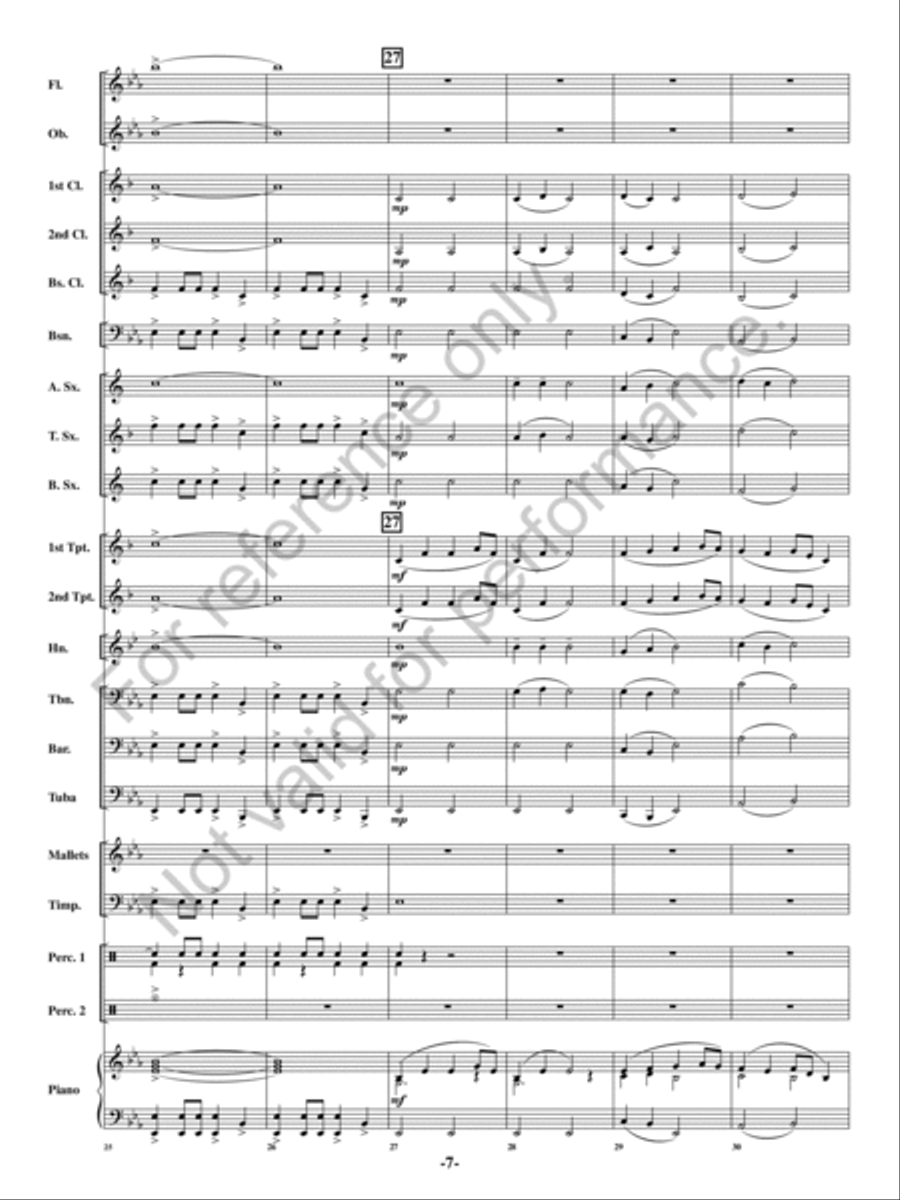Chanson de Noel Concert Band scores gallery preview page 6