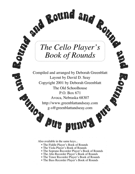 Cello Player's Book of Rounds
