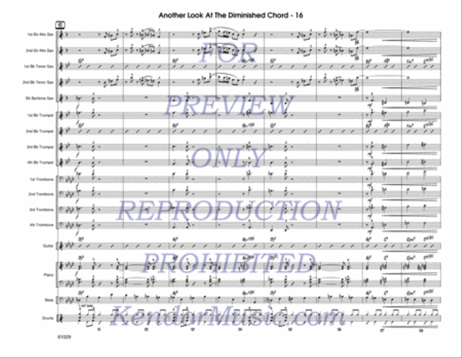 Another Look At The Diminished Chord Jazz Ensemble scores gallery preview page 17