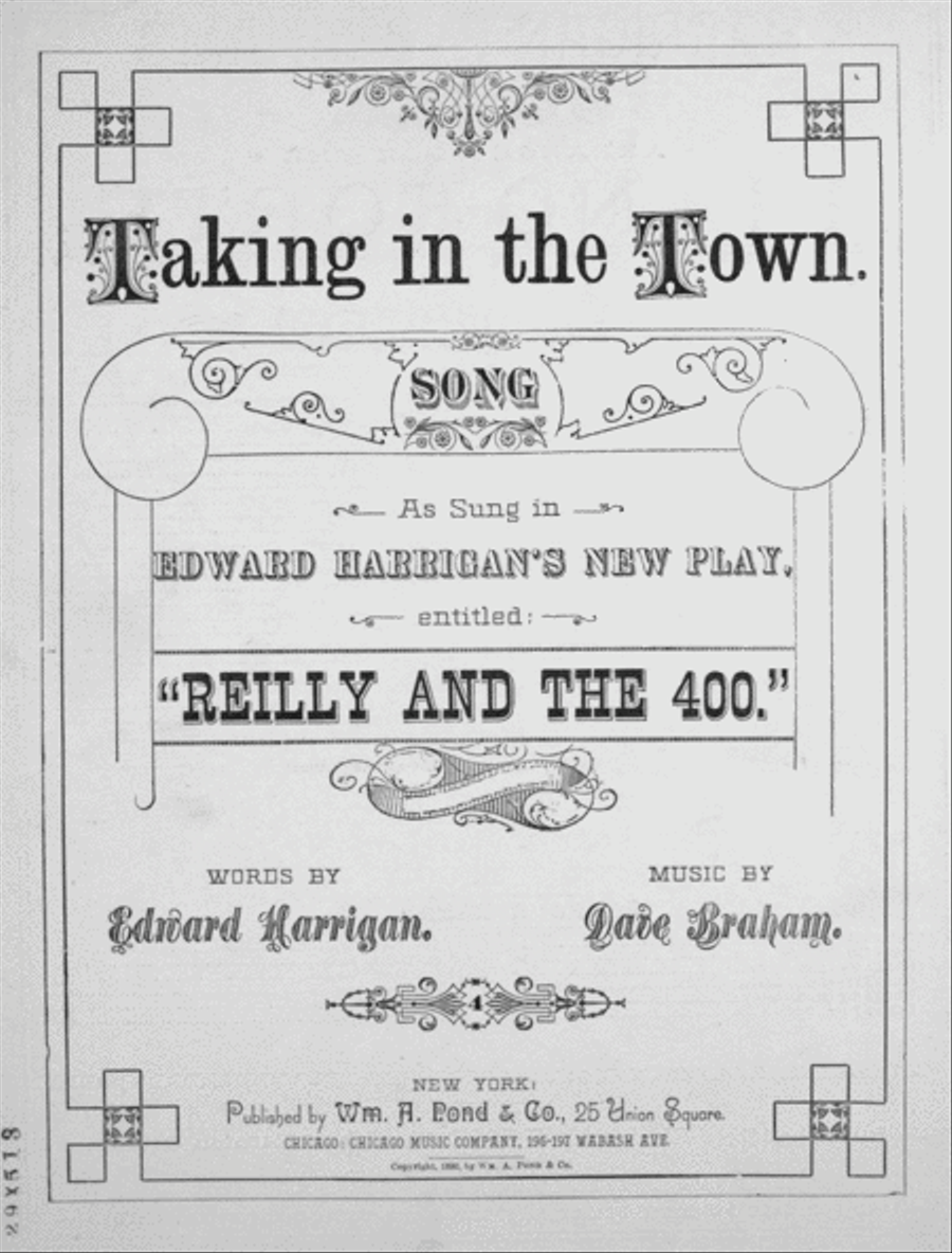 Taking in the Town. Song Voice scores gallery preview page 1