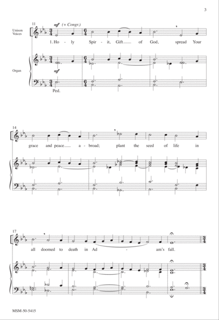 Holy Spirit, Gift of God (Downloadable Choral Score)