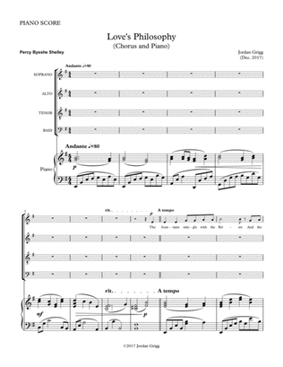 Love's Philosophy (Chorus and Piano)