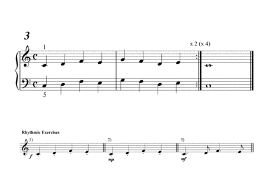 Preparatory Exercises for all piano beginners Piano Method scores gallery preview page 5