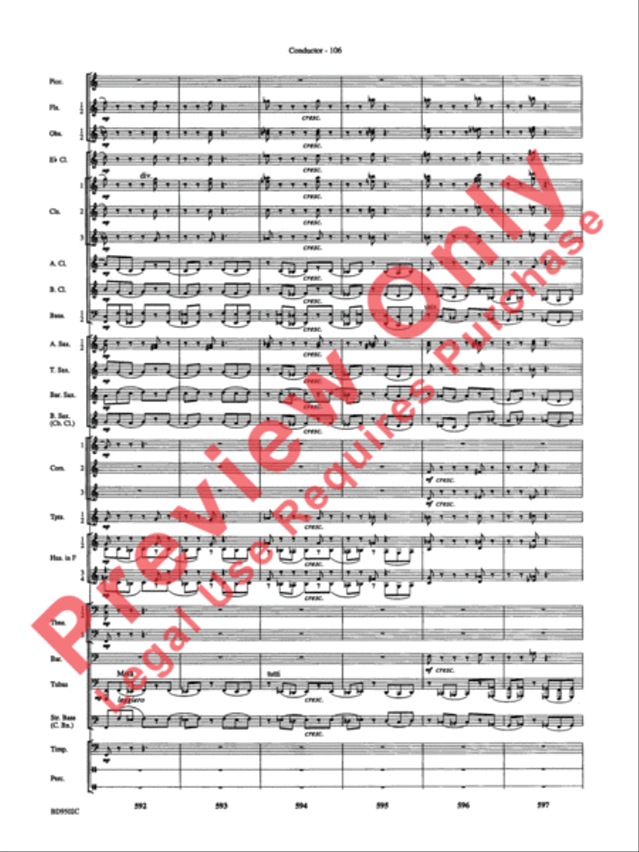 Symphony No. 3 for Band Concert Band scores gallery preview page 109