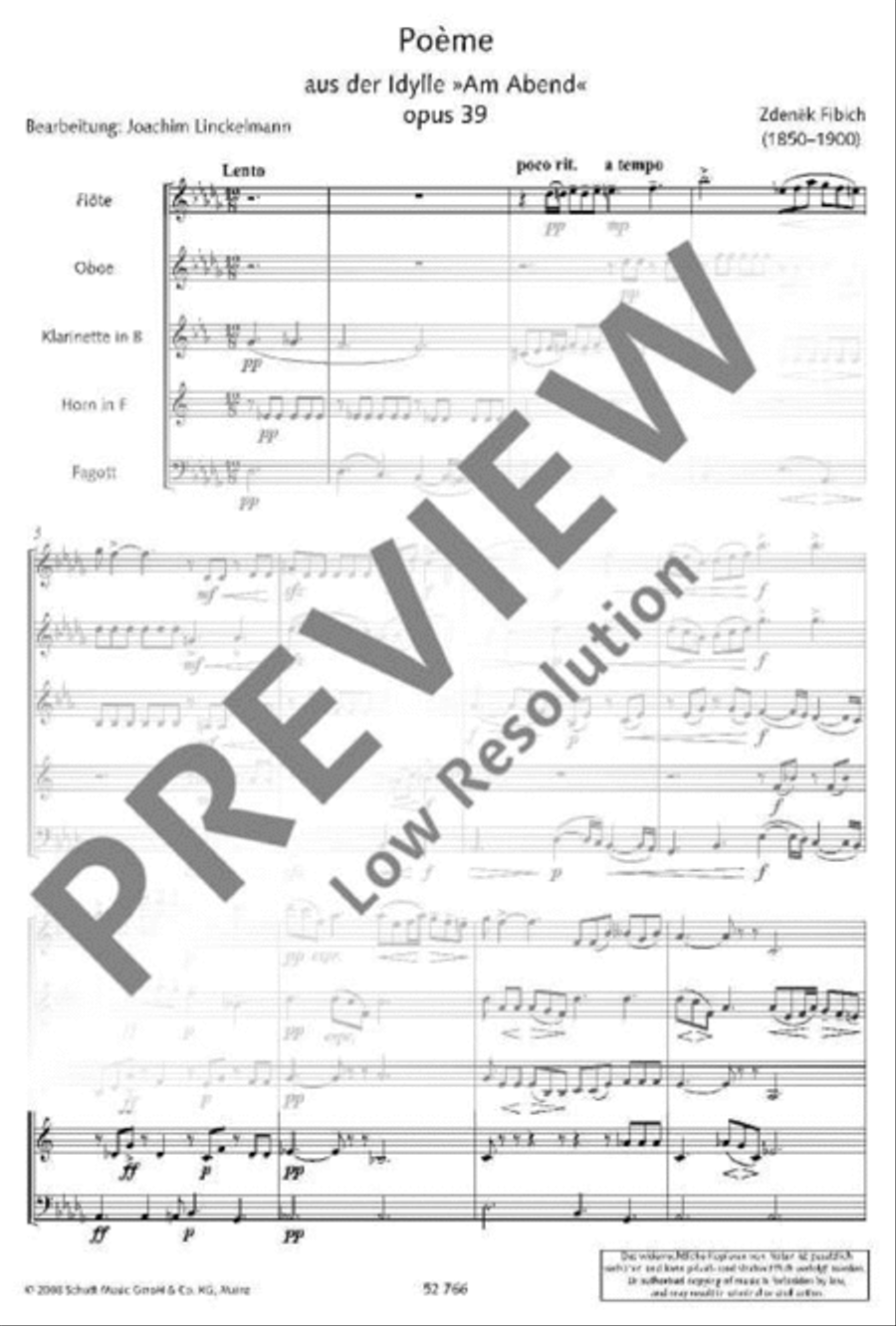 Poème Poème Woodwind Quintet scores gallery preview page 3