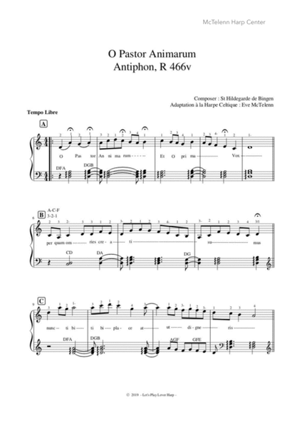 O Pastor Animarum - Hildegard of Bingen - beginner & 27 String Harp | McTelenn Harp Center image number null