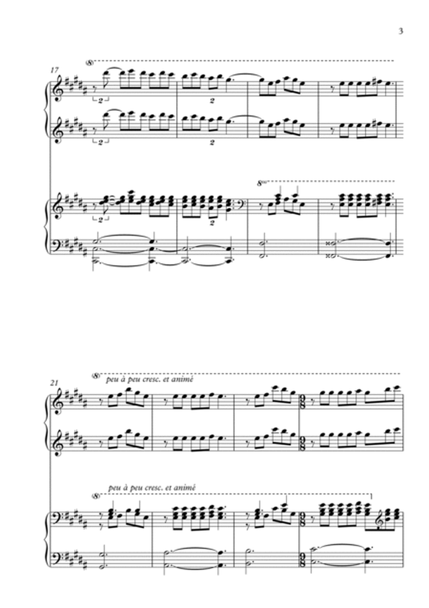 Clair de Lune - 4 hands (B maj) image number null