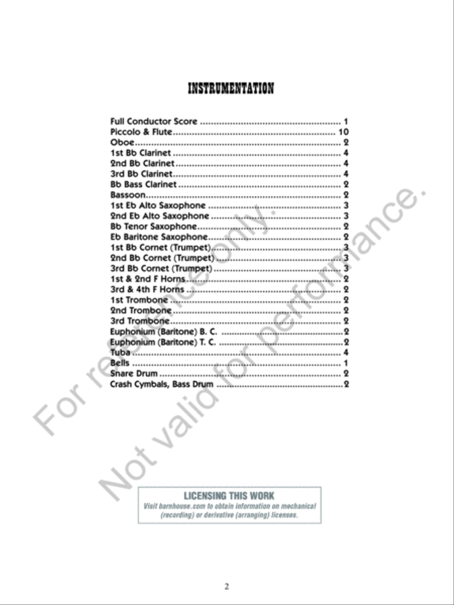 Auld Lang Syne Concert Band scores gallery preview page 3