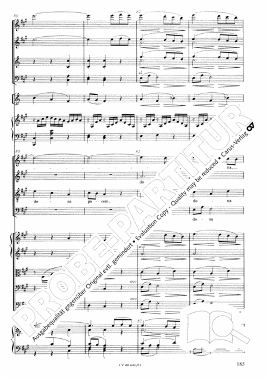 Mass in A Major (2 versions) STB scores gallery preview page 196