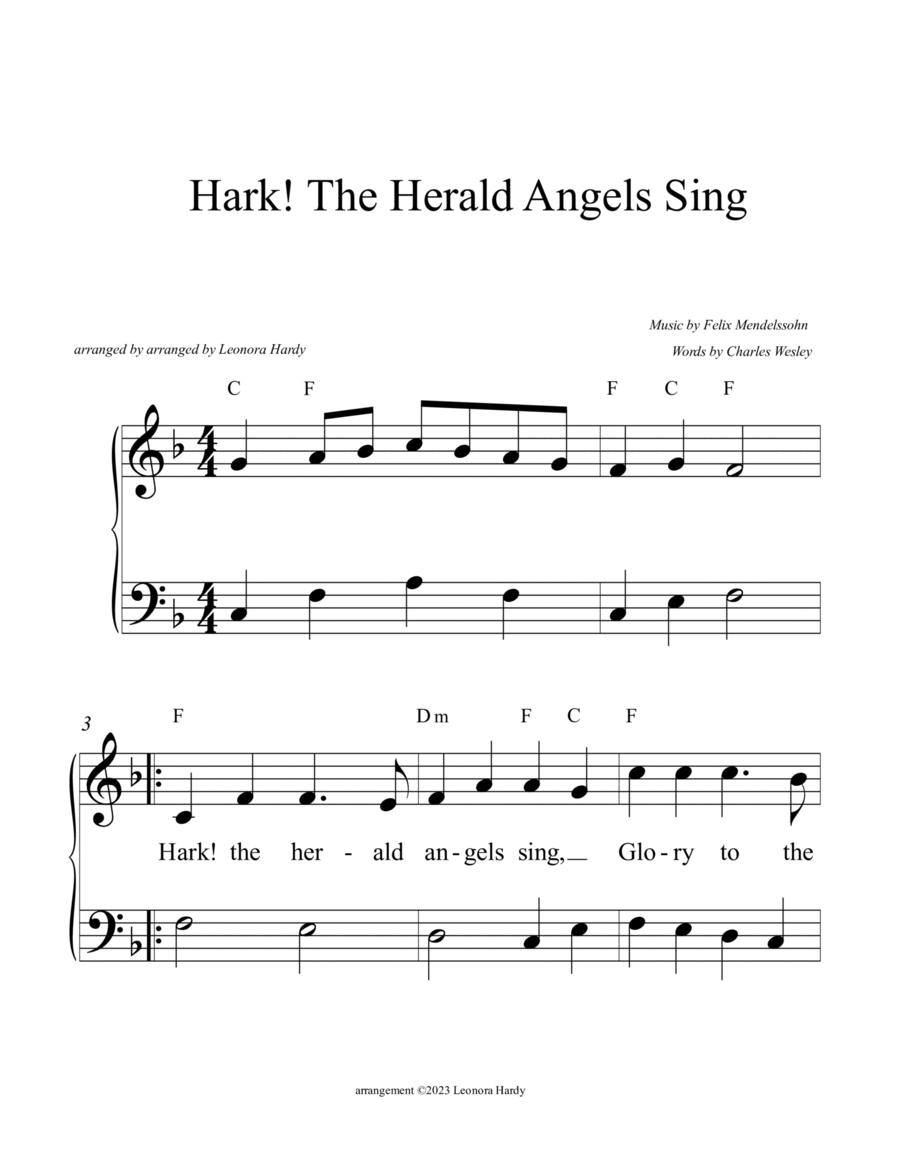 Hark the Herald Angels Sing (Beginner) image number null