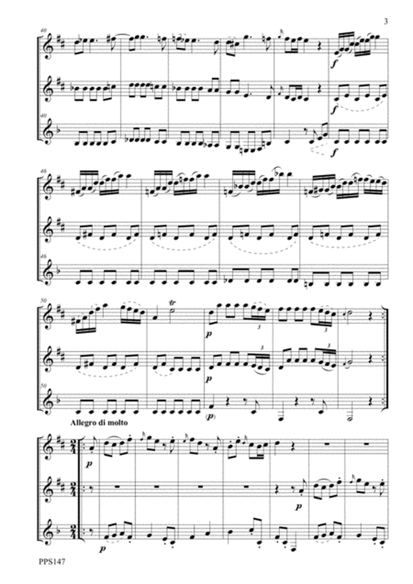 HAYDN TRIO IN D MAJOR Hob. XI:27 for flute, oboe & clarinet