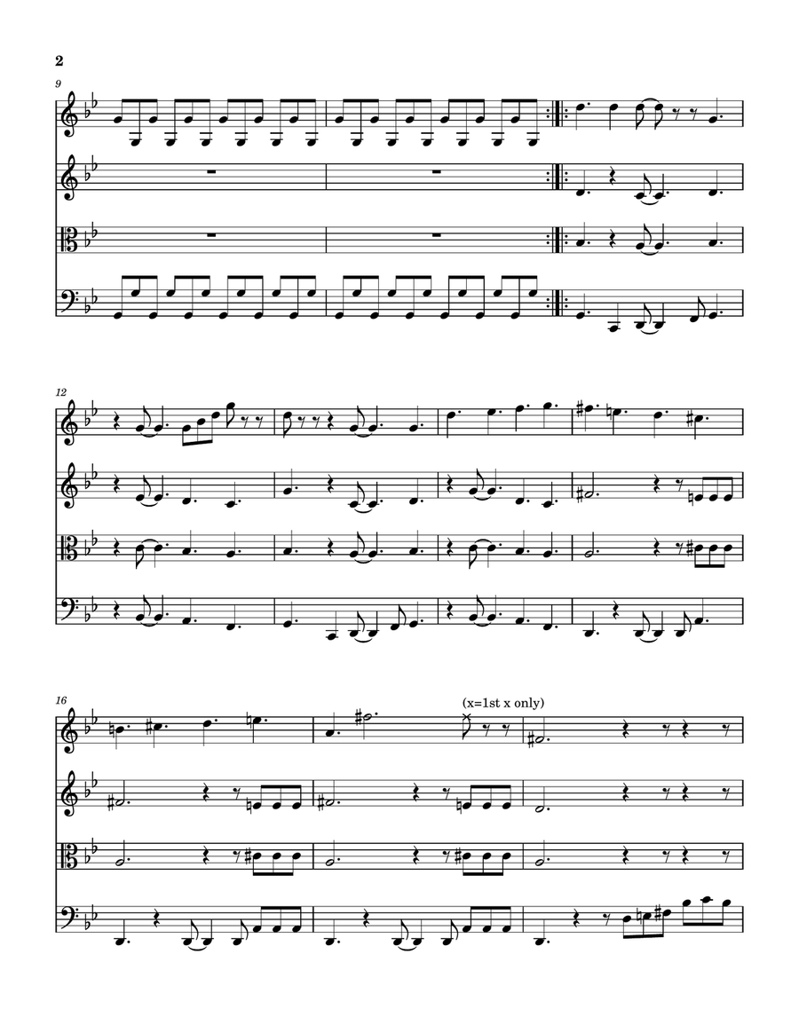 The Return Of The Giant Hogweed String Quartet scores gallery preview page 3