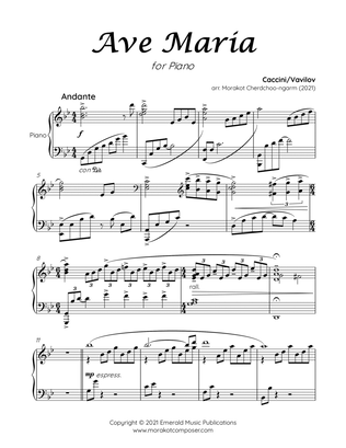 Book cover for AVE MARIA CACCINI (VAVILOV) for Piano Solo
