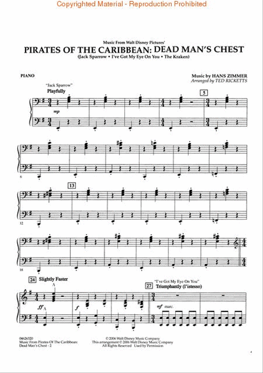 Music from Pirates of the Caribbean: Dead Man's Chest String Orchestra scores gallery preview page 4