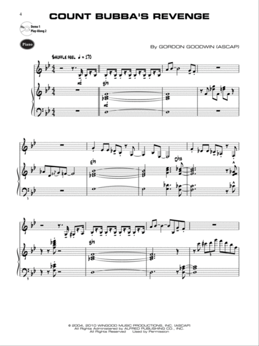 Alfred Jazz Play-Along -- The Music of Gordon Goodwin, Volume 4 Piano scores gallery preview page 3