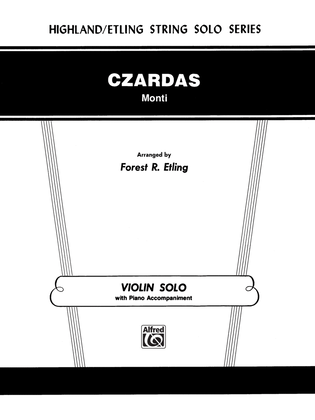 Book cover for Czardas: Score