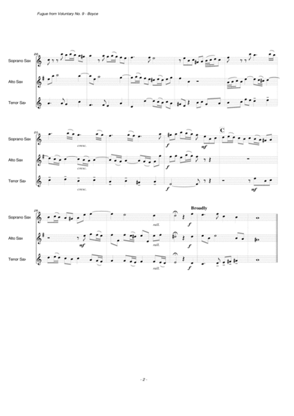 Fugue from Voluntary No. 9 (Saxophone Trio)