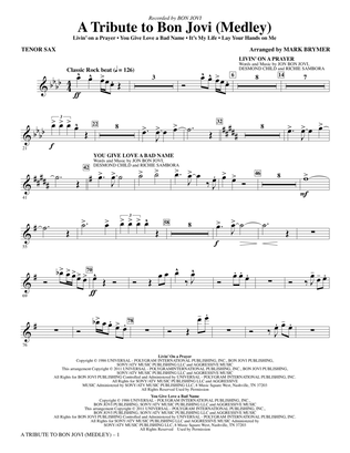 A Tribute To Bon Jovi (Medley) - Bb Tenor Saxophone