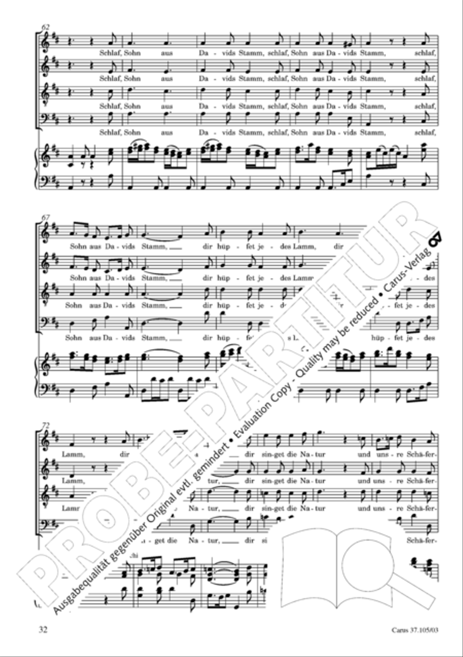 Die Freude der Hirten uber die Geburt Jesu 4-Part scores gallery preview page 33