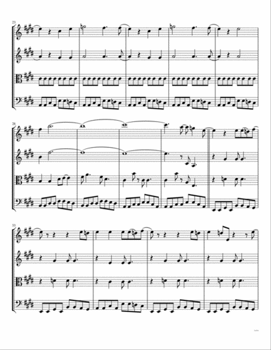 I Saw Her Standing There String Quartet scores gallery preview page 4