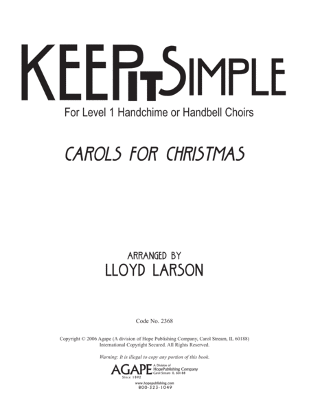 Keep It Simple (Carols for Christmas) image number null