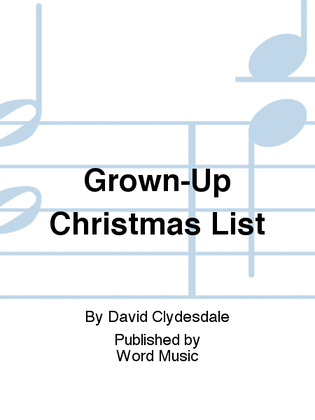 Book cover for Grown-Up Christmas List - Anthem