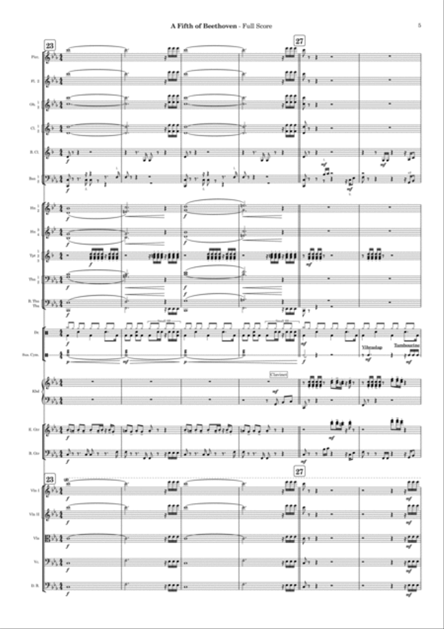 A Fifth Of Beethoven Full Orchestra scores gallery preview page 5