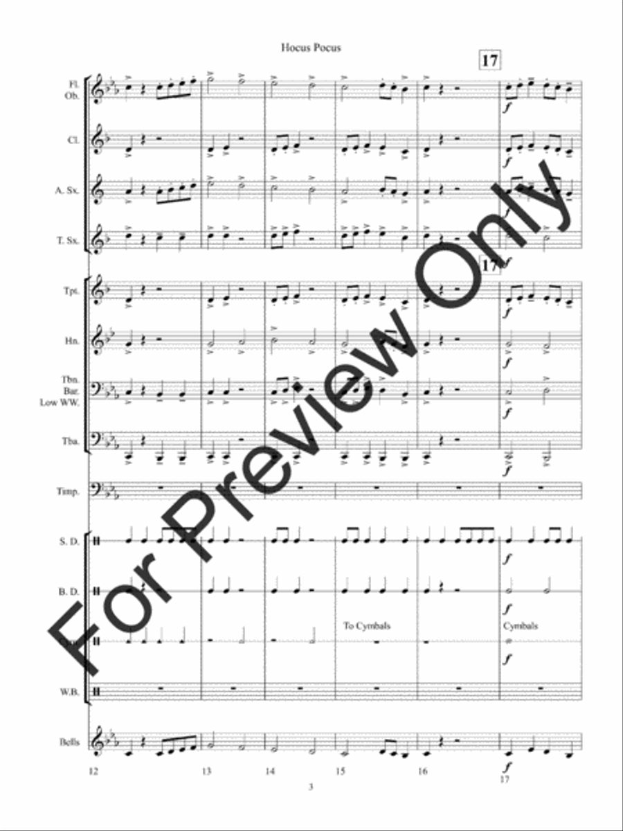 Hocus Pocus (Score) Concert Band scores gallery preview page 6