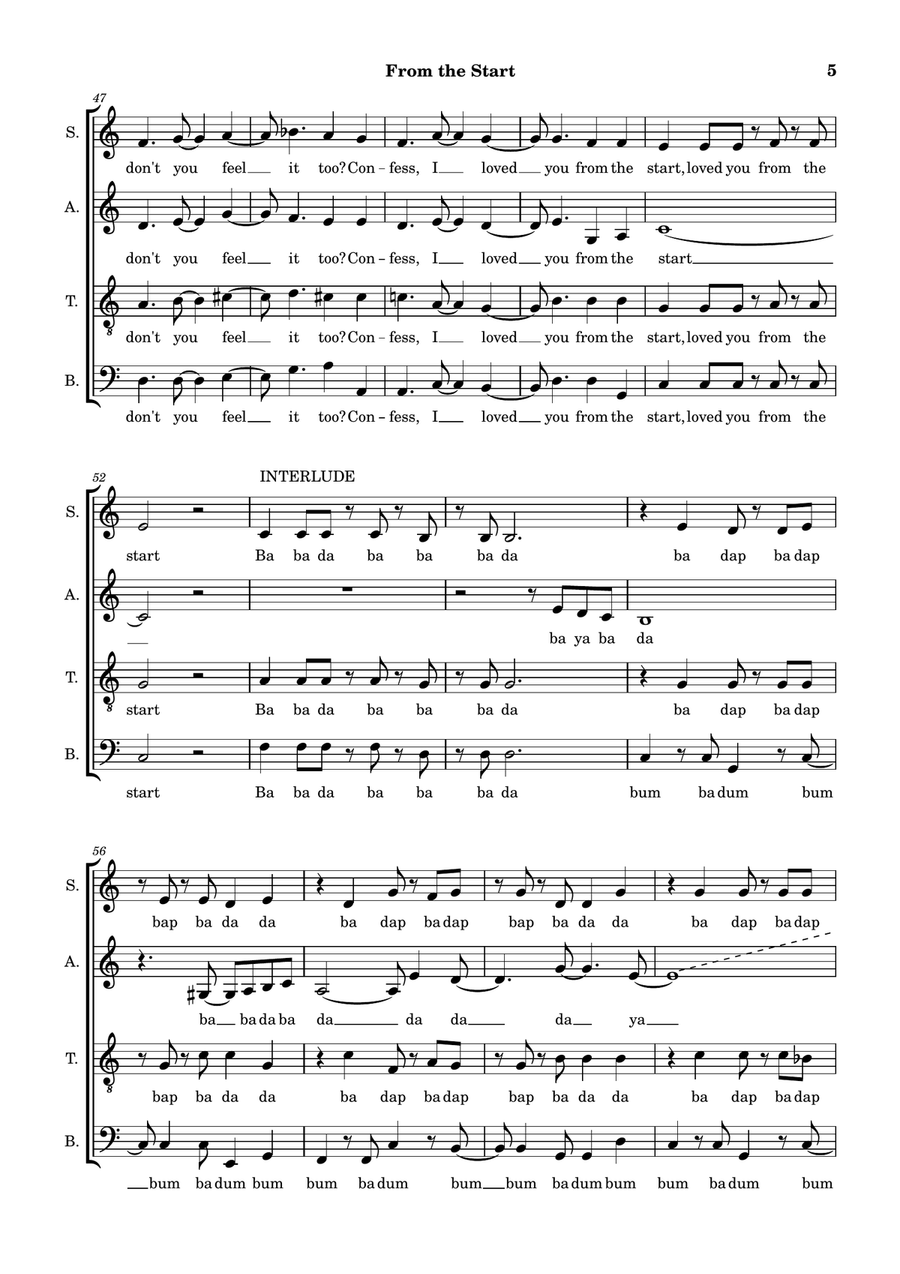 From The Start 4-Part scores gallery preview page 5