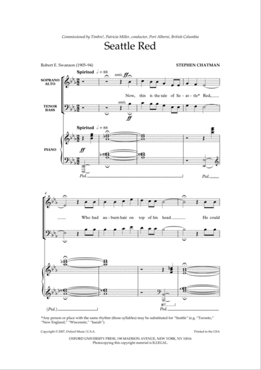 Seattle Red 4-Part scores gallery preview page 2