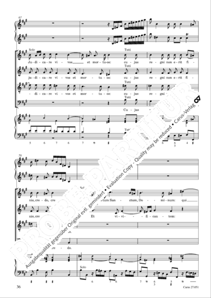 Missa in A Major 4-Part scores gallery preview page 37