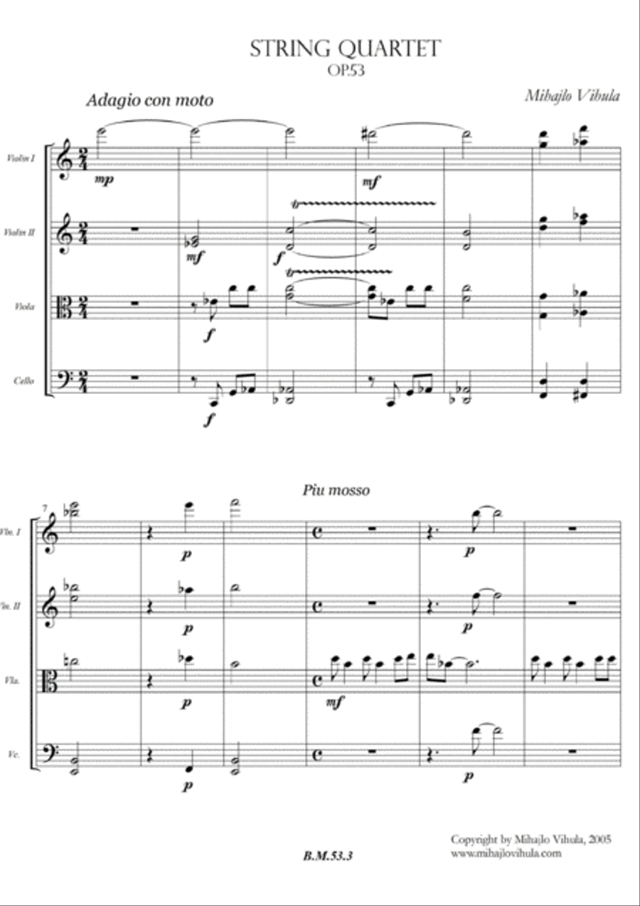 STRING QUARTET String Quartet scores gallery preview page 4