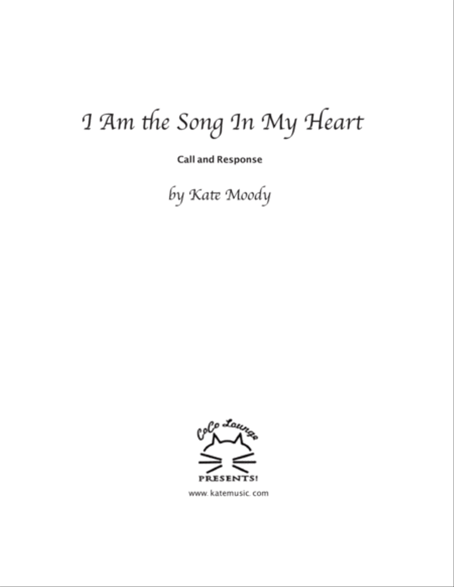 I Am the Song In My Heart Unison Choir scores gallery preview page 1