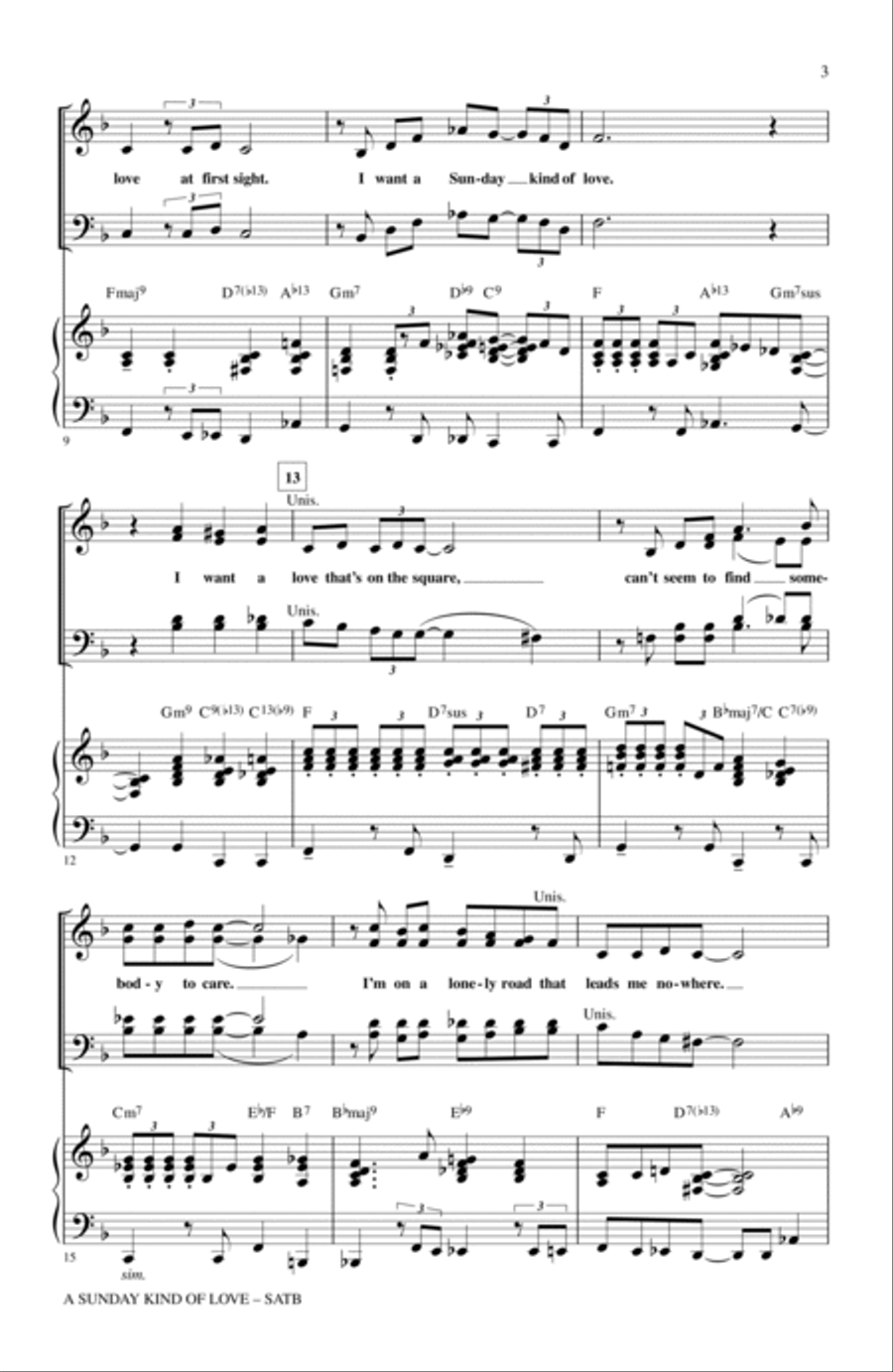 A Sunday Kind Of Love A Sunday Kind Of Love 4-Part scores gallery preview page 2